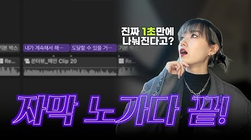 프로그램 하나 깔았는데, 긴 자막이 1초만에 쪼개져요