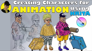 How I use Krita to create characters for my short animated movie