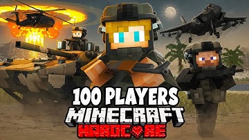 100 Players Simulate ISLAND WARFARE in Minecraft
