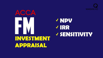 ACCA FM | Investment Appraisal | WARDEN CO | Full Question | 20 Marks