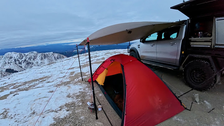 Winter Camping In Severe Wind Snow and Rain Storm