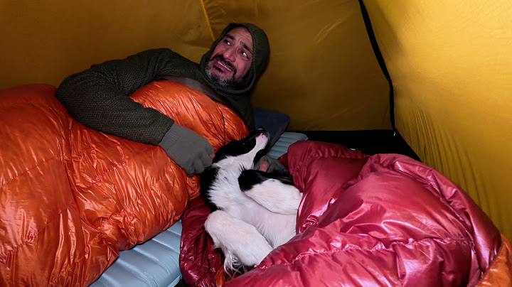 Wintercamping bei starkem Wind, Schnee und Regen