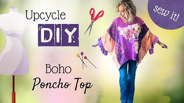 Upcycle DIY: Create a Romantic Poncho Top With Cottagecore Vibes | Without a Pattern
