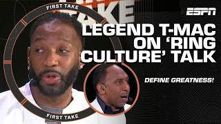 Tracy McGrady ASKS THE REAL QUESTION about 'ring culture' 🗣️ 'WHAT DEFINES GREATNESS?' | First Take