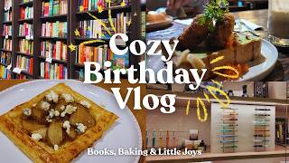 A Cozy Birthday Vlog | Omo Japanese Cafe, Baking Pear & Gorgonzola Tarts & Miniature Crafts 