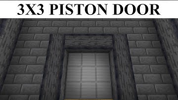 Compact 3x3 Piston Door For Minecraft Java [1 Block Wide]