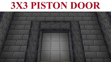 Compact 3x3 Piston Door For Minecraft Java [1 Block Wide]
