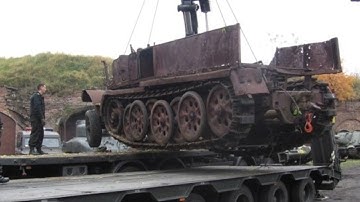 Excavation WWII German  Sd.Kfz 9 Famo Halftrack