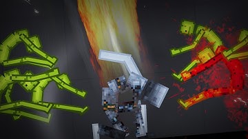 Melons Fight with Androids In People Playground