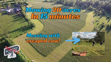 Massive Field Mowing 2025 timelapse! Cow Escaped