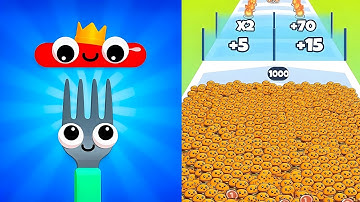 Fork N Sausage vs Food Run - NEW Update 2025 🔥 MAX Level Challenge!