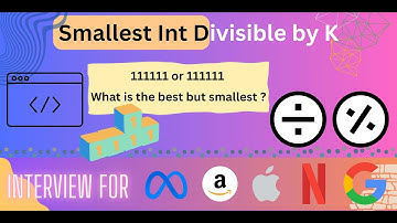 1015. Smallest Integer Divisible by K Solved and Explained