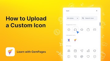 How to Upload a Custom Icon | v7 New Editor | GemPages