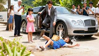 Bullied girl hit by car stays silent—the driver’s a billionaire heir! He takes her in and spoils her