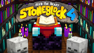 Minecraft StoneBlock 4 | ADVANCED ENCHANTING & PORTAL PUZZLE VAULT! #6 [Modded Questing Stoneblock]