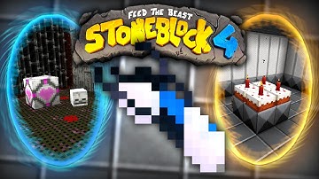 Minecraft StoneBlock 4 | PORTAL PUZZLE VAULT & ADVANCED ENCHANTING! #6 [Modded Questing Stoneblock]
