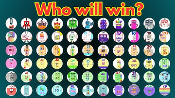 66 NUMBERBLOCKS Marble Race In Algodoo- Who will Be The CHAMPION??