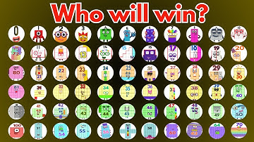 66 NUMBERBLOCKS Marble Race In Algodoo- Who will Be The CHAMPION??