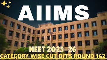 AIIMS CUT OFF 2025-26 NEETUG | AIIMS Delhi | #aiims #aiimsdelhi #neet2026 #mbbs #medical #neetexam 