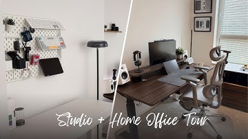Home Office & Studio Tour 2025 | Desk Upgrades | Vernal Desk vs Flexispot E7 Pro