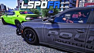 GTA 5 MODS LSPDFR SOUTH FULTON SLICKTOP CHARGER IN GTA 5 CITY PATROL