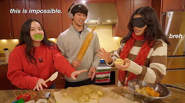 CAN'T SEE, CAN'T HEAR, CAN'T SPEAK sibling baking CHALLENGE *xmas cookies*