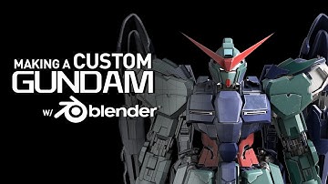 Modeling My Own Gundam in Blender — Full Process + Action Showcase