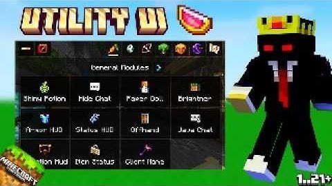 Best Mod Menu UI Clint For MCPE 1.21 (FPS BOOST) | Utility Clint + UI Pack For MCPE 1.21 (NO LAG)