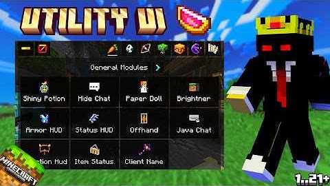 Best Mod Menu UI Clint For MCPE 1.21 (FPS BOOST) | Utility Clint + UI Pack For MCPE 1.21 (NO LAG)