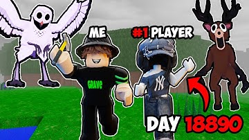 I Survived 99 Nights In The Forest With The #1 Player And Built The ULTIMATE BASE..(20,000 days)