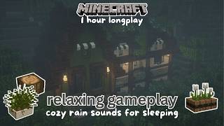 🌿🌧 Chill Minecraft Building with Rain in Background 🌧🌿 [Minecraft Longplay #17] [Build Only]