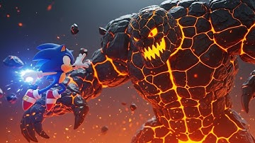 SONIC VS. GIANT LAVA GOLEM! 🌋 Team Sonic