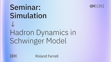Roland Farrell | Hadron Dynamics in Schwinger Model | QDC 2025