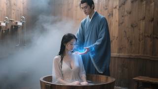 Poor Taoist saves busty warrior, slammed by her chest in bath! From then beauties flock, his rise