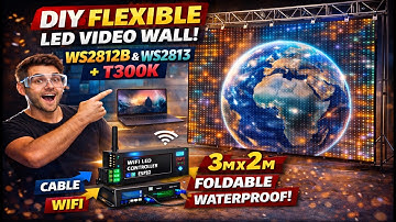 I Built a Flexible LED Video Wall Using WS2812B Strips | Full DIY LED Display P30 and T300K WS2813