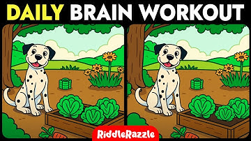 Spot 3 Differences! Fun Brain Game / 5 Puzzles to Test Your Eyes!
