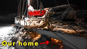 OUR HOME FROZEN INTO ICE IN GREENLAND (181 Days of Winter)