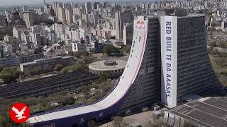 Brazilian skater breaks world record with drop down 22 storey ramp