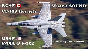 CF-188 Hornets Out-Roar F-35 & F-15 at the Mach Loop – What a SOUND!