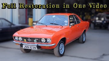 Opel Manta A Classic Car Restoration  Full Rust Repair & Paintwork Start to Finish