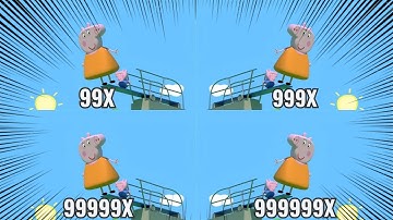 Peppa Pig Parodies Intro Getting 999999X Speed Part 2
