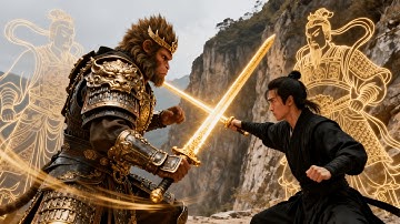 【2025精选武侠电影】功夫小伙英雄救美，与金刚武士悬崖边决斗，不慎掉下悬崖，命悬一线#武侠 #功夫 #甄子丹 #kungfu
