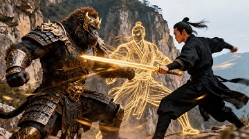 【2025精选武侠电影】功夫小伙英雄救美，与金刚武士悬崖边决斗，不慎掉下悬崖，命悬一线#武侠 #功夫 #甄子丹 #kungfu