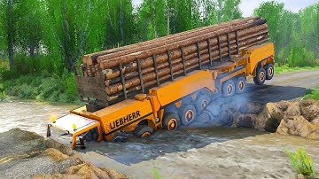 The REAL DANGER of Driving Logging Trucks Across Rivers