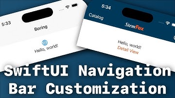 How To Make Your SwiftUI Navigation Bar Look Awesome!