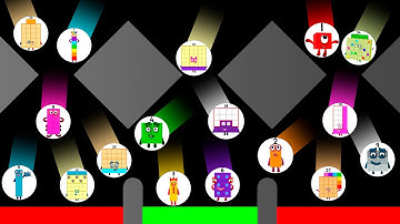 35 NUMBERBLOCKS Marble Race Tournament In Algodoo- Who will win??