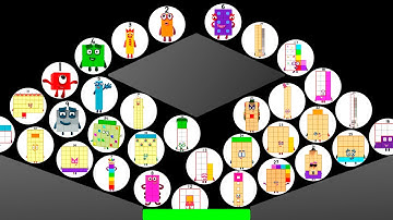 35 NUMBERBLOCKS Marble Race Tournament In Algodoo- Who will win??