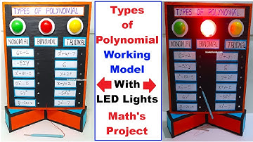 types of polynomials working model with led lights - maths project - diy  howtofunda @craftpiller