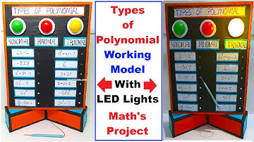 types of polynomials working model with led lights - maths project - diy  howtofunda @craftpiller