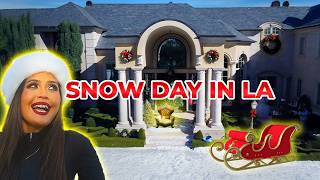 ¡Convirtiendo mi casa en un paraíso invernal! *¡Nieve en Los Ángeles!* (con @RosannaPansino)